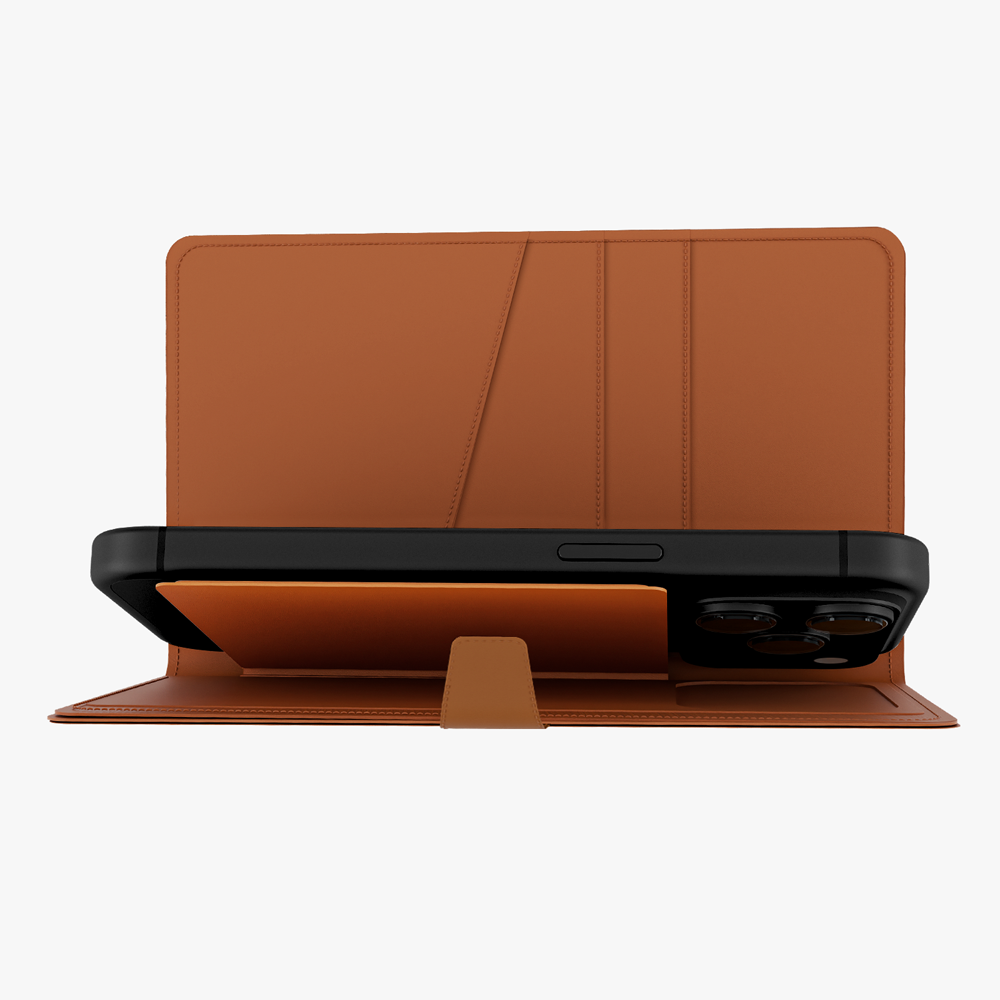 GRIPP Polo Book Wallet Apple iPhone 17 Pro and All MagSafe Phones up to 6.5" / 16.51 cm MagSafe Case - Camel