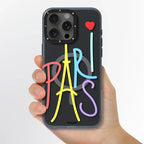 Protective Apple iPhone Back Cover - YOUNGKIT Paris Edition Love of Paris Case for iPhone 15 Pro Max (Black) - Style 5