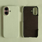 Luxury Real Leather Phone Case with MagSafe (Lychee Pattern) Mobile Case by CoverMeUp - Style 38