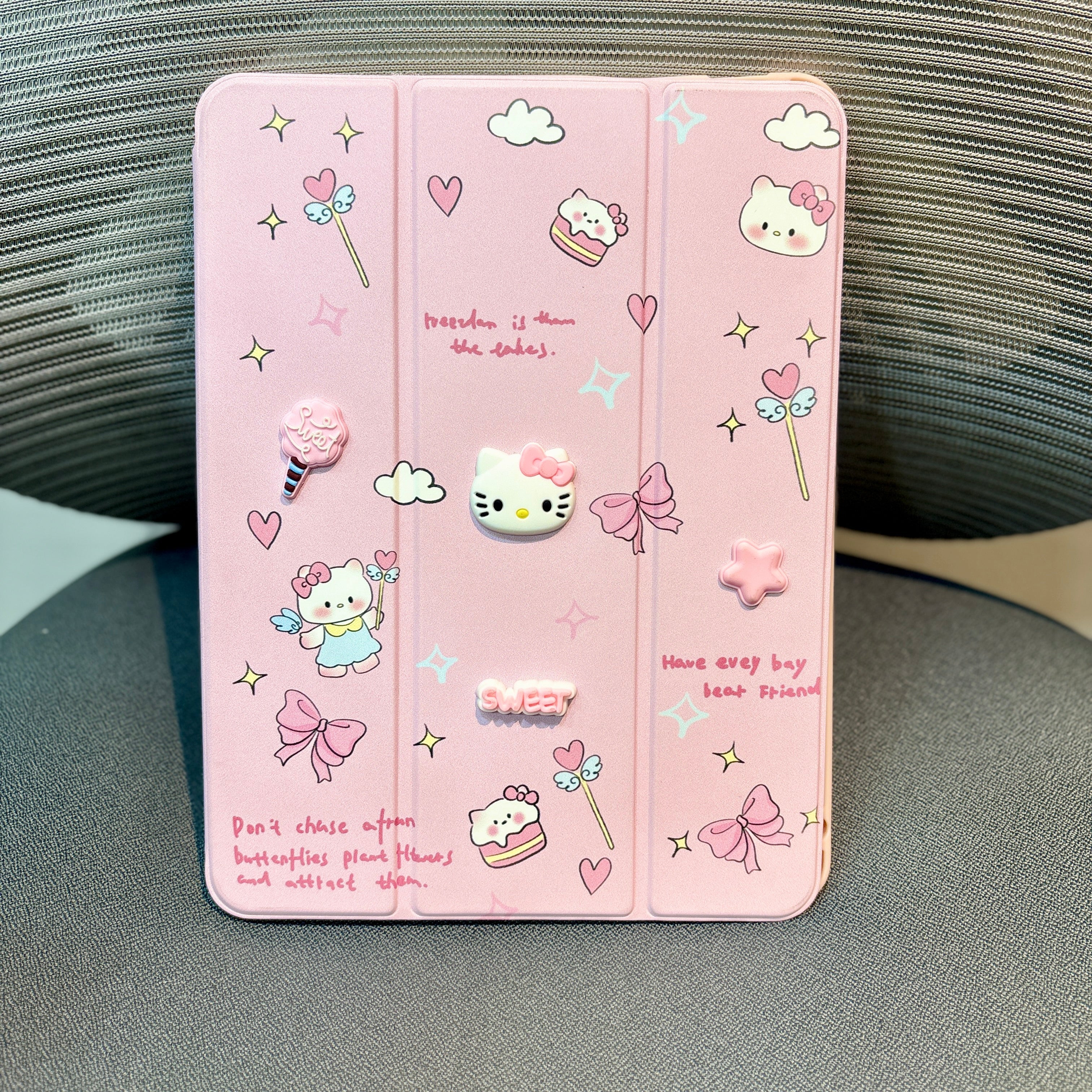 Kitty - 3D Cartoon Printed iPad Case