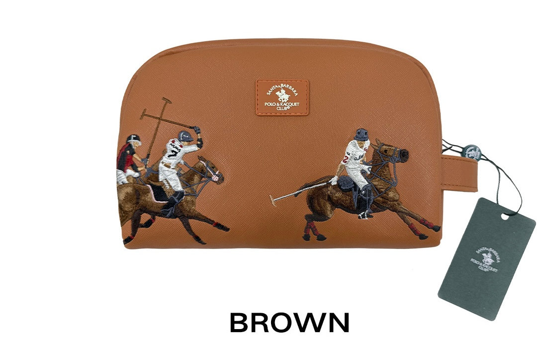 Santa Barbara Polo Embroided Travelling Kit (Brown)