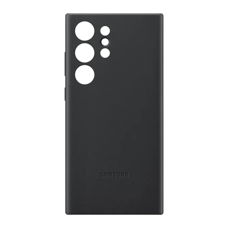 Samsung Galaxy S24 Ultra Leather Case Slim Profile - Black Mobile Case by CoverMeUp - Style 3