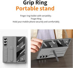 Samsung Galaxy Z Fold7 Skin Feel Case with Silicon Band, Stand & HInge Protection