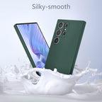 Samsung Galaxy S24 Ultra Liquid Silicon Case With Logo-Green Mobile Case by CoverMeUp - Style 4