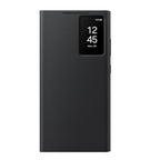 Samsung Galaxy S24 Ultra Smart View Window Flip Wallet Case with Control - Black Mobile Case by CoverMeUp