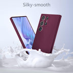 Samsung Galaxy S24 Ultra Liquid Silicon Case With Logo - Wine Mobile Case by CoverMeUp - Style 3