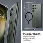 Samsung Galaxy S24 Ultra One Tap Metal Ring MagFit Hard Shell Back Cover Case Mobile Case by CoverMeUp - Style 5