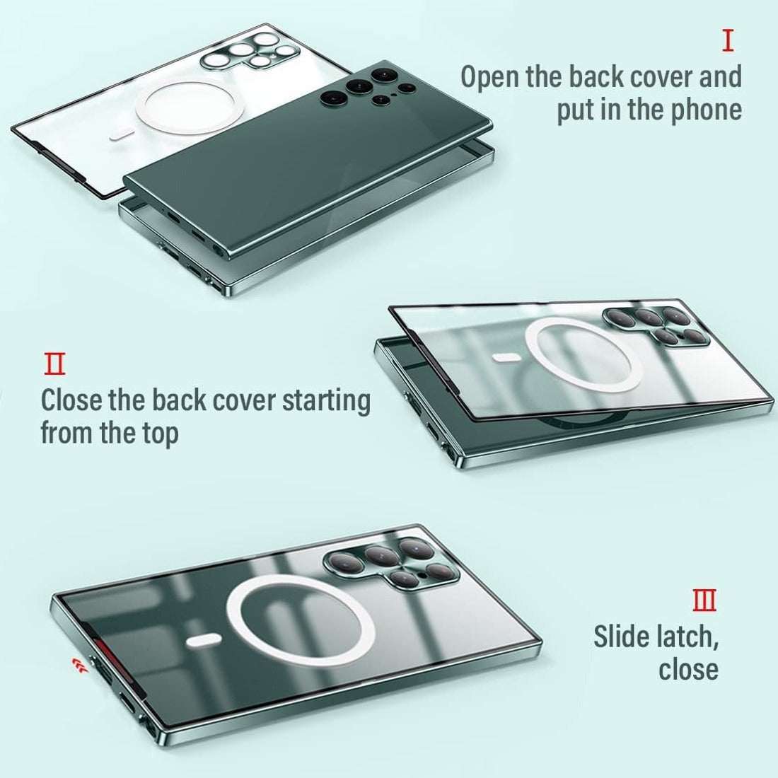 Luxury Ultra-Thin Magsafe Matte Metal Frame Case - Samsung Mobile Case by CoverMeUp - Style 37