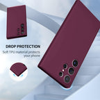 Samsung Galaxy S24 Ultra Liquid Silicon Case With Logo - Wine Mobile Case by CoverMeUp - Style 4