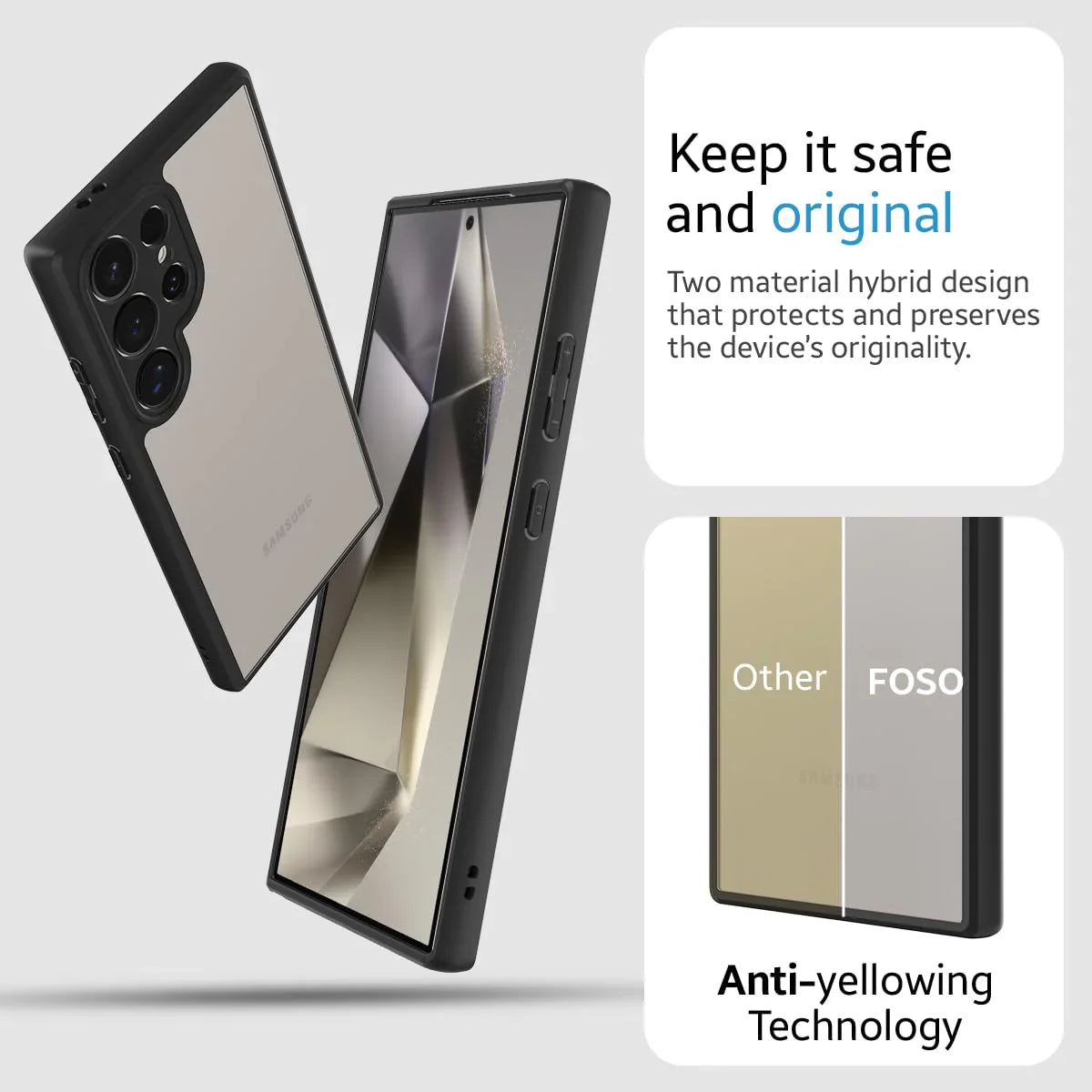 Samsung Galaxy S24 Ultra Smoke Shockproof Slim Back Cover - Smoke Black Mobile Case by CoverMeUp - Style 7