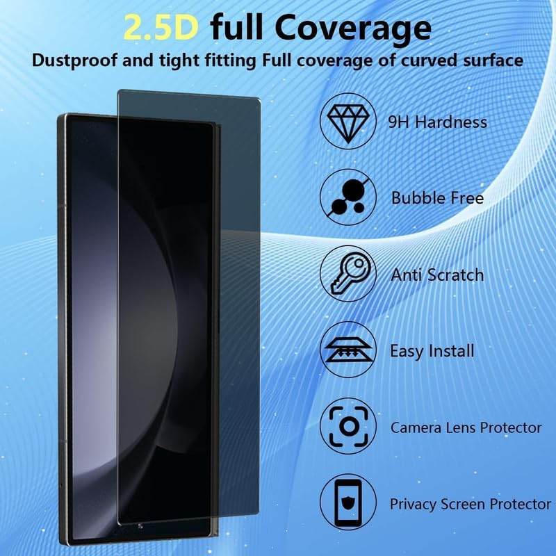 Galaxy Z Fold7 Tempered Glass + Camera Lens Protector Mobile Case by CoverMeUp - Style 12