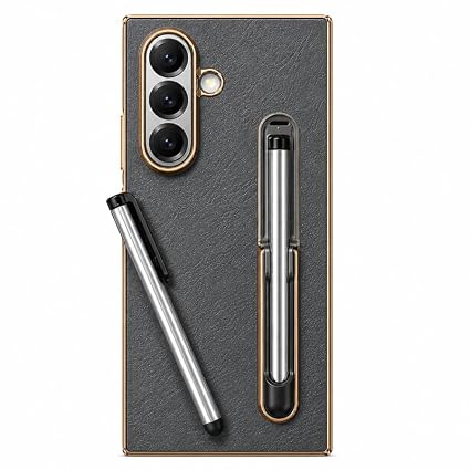 Leather Texture Finish S Pen Holder Case Compatible with Samsung Galaxy Z Fold 8 Series