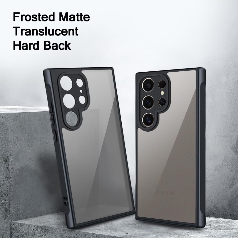 Samsung Galaxy S24 Ultra Smoke Shockproof Slim Back Cover - Smoke Black Mobile Case by CoverMeUp - Style 2