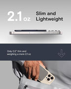 MOFT Magsafe Wallet Stand Compatible with iPhone 16/15/14/13/12 Series, Angle Adjustment & MOVAS Phone Stand, Light Navy Blue