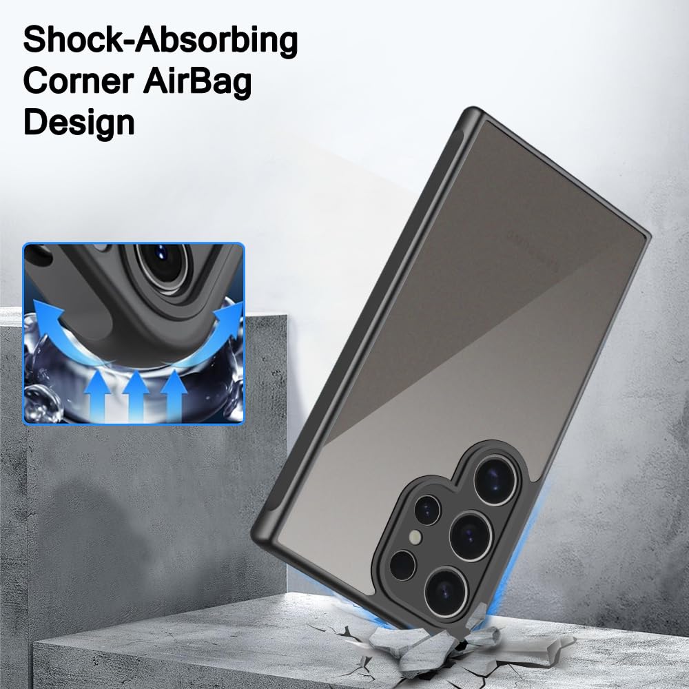 Samsung Galaxy S24 Ultra Smoke Shockproof Slim Back Cover - Smoke Black Mobile Case by CoverMeUp - Style 3