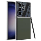Samsung S24 Ultra Gkk Half Synthetic Leather Electroplating Camera Shing Case Mobile Case by CoverMeUp - Style 14