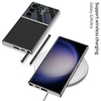 Samsung S24 Ultra Gkk Half Synthetic Leather Electroplating Camera Shing Case Mobile Case by CoverMeUp - Style 6