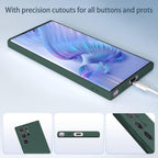 Samsung Galaxy S24 Ultra Liquid Silicon Case With Logo-Green Mobile Case by CoverMeUp - Style 3