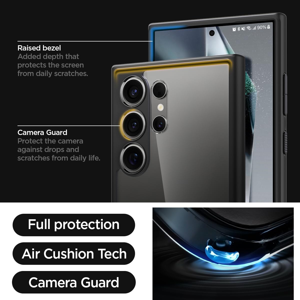 Samsung Galaxy S25 Ultra Hybrid Black Boarder Shockproof Case - Magsafe Mobile Case by CoverMeUp - Style 4