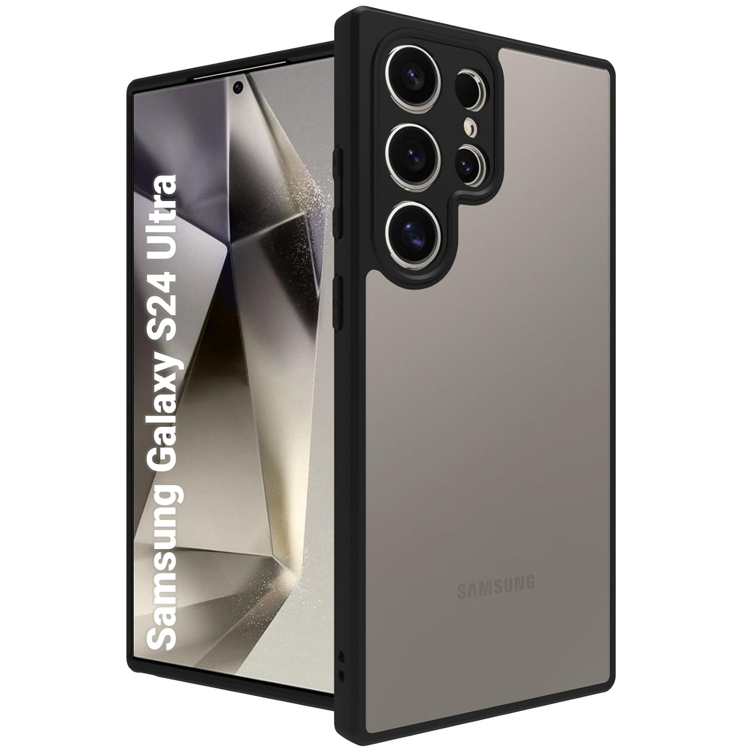 Samsung Galaxy S24 Ultra Smoke Shockproof Slim Back Cover - Smoke Black Mobile Case by CoverMeUp