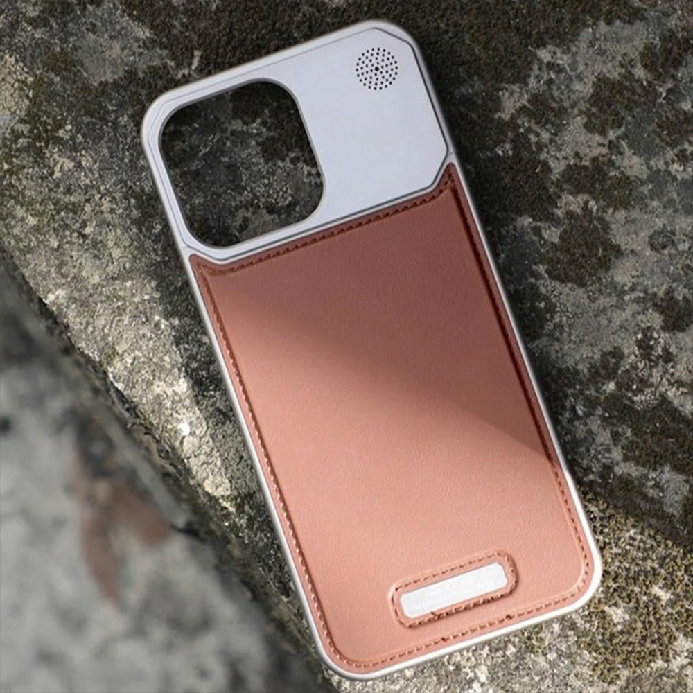 Luxury Leather Metal iPhone Case with magsafe