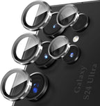 Samsung Galaxy S24 Ultra Camera Lens Glass Protector with Metal Frame Mobile Case by CoverMeUp - Style 4