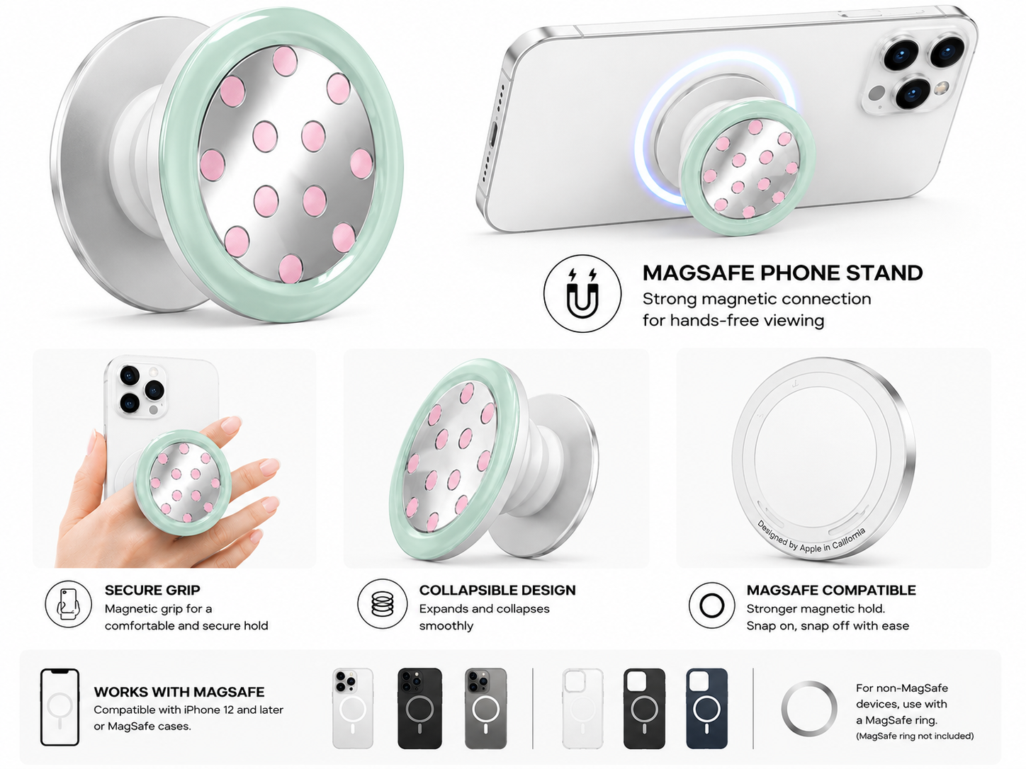 MagSafe Designer Pop Socket (Design 25)