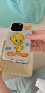 Protective Apple iPhone Back Cover - Tweety Bird Cartoon High Print Shockproof Case for iPhone - Style 4