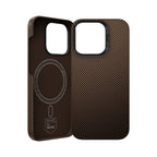 Protective Apple iPhone Back Cover - Premium Carbon Fiber MagSafe Slim Fit Hard Case for iPhone - Style 2
