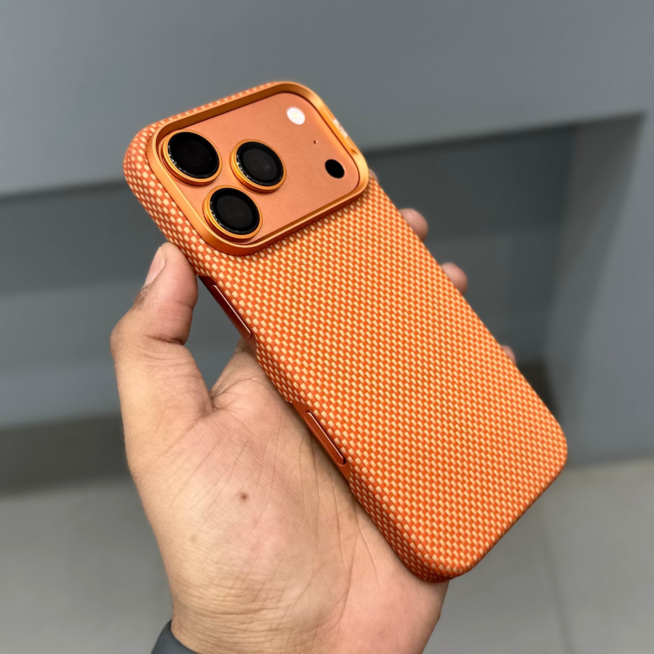 SLIVA IKEVLAR REAL CARBON CASE - ORANGE ( No. 3136 )