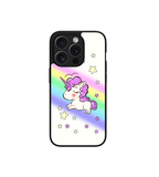 Cute Rainbow Star Unicorn Custom Glossy Metal Bumper Case Mobile Case by CoverMeUp