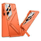Samsung Galaxy S26 Ultra 5G GKK Mech Style Ultra-thin Folding PC Case with Camera Glass Protection Mobile Case by CoverMeUp - Style 4