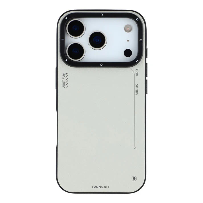 YOUNGKIT Matte Finish Leather Cover with Magsafe for iPhone 17 Pro (GREY)