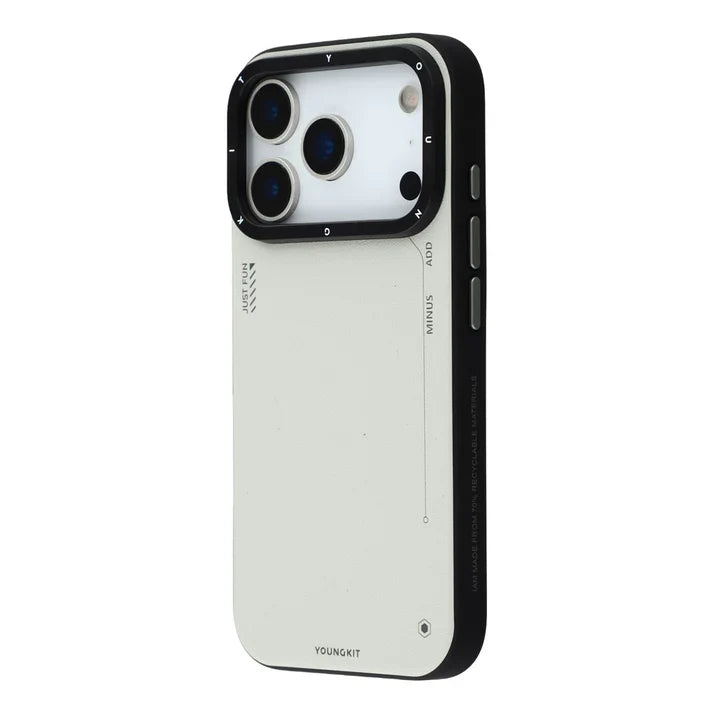 YOUNGKIT Matte Finish Leather Cover with Magsafe for iPhone 17 Pro (GREY)