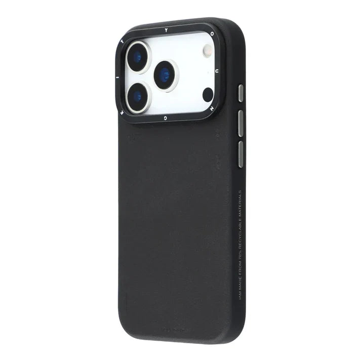 YOUNGKIT Matte Finish Leather Cover with Magsafe for iPhone 17 Pro Max / 18 Pro Max (BLACK)