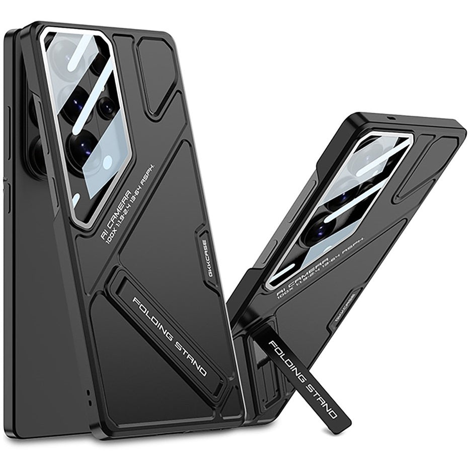 Samsung Galaxy S26 Ultra 5G GKK Mech Style Ultra-thin Folding PC Case with Camera Glass Protection Mobile Case by CoverMeUp