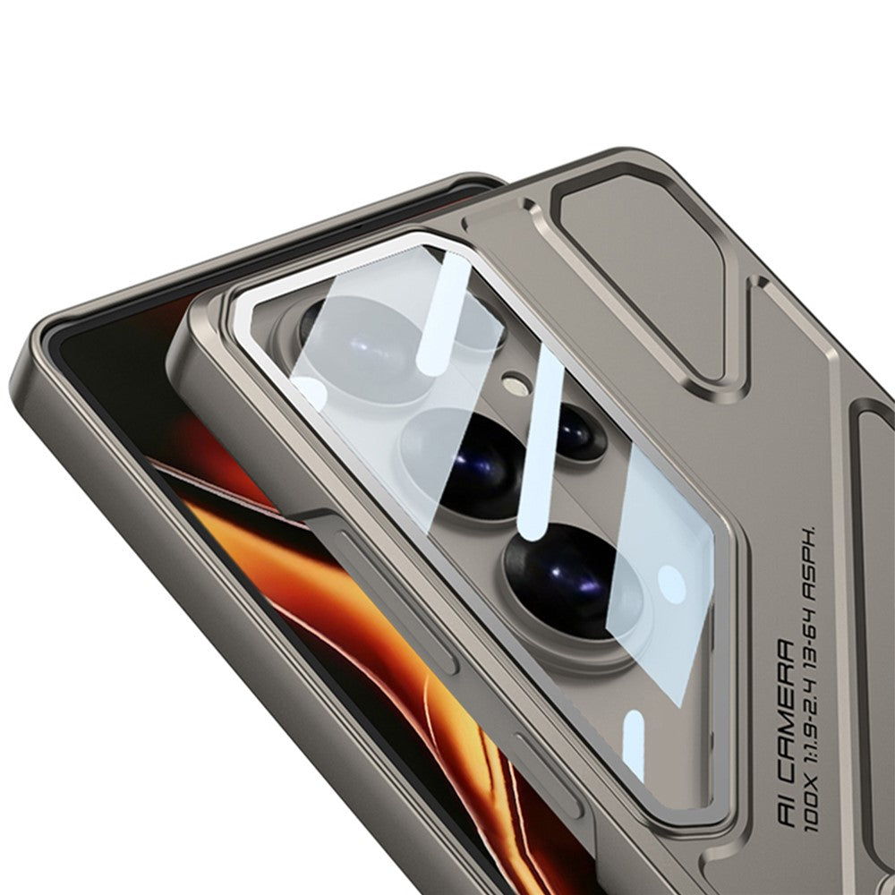 Samsung Galaxy S26 Ultra 5G GKK Mech Style Ultra-thin Folding PC Case with Camera Glass Protection Mobile Case by CoverMeUp - Style 6