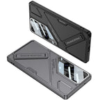Samsung Galaxy S26 Ultra 5G GKK Mech Style Ultra-thin Folding PC Case with Camera Glass Protection Mobile Case by CoverMeUp - Style 10