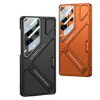 Samsung Galaxy S26 Ultra 5G GKK Mech Style Ultra-thin Folding PC Case with Camera Glass Protection Mobile Case by CoverMeUp - Style 11