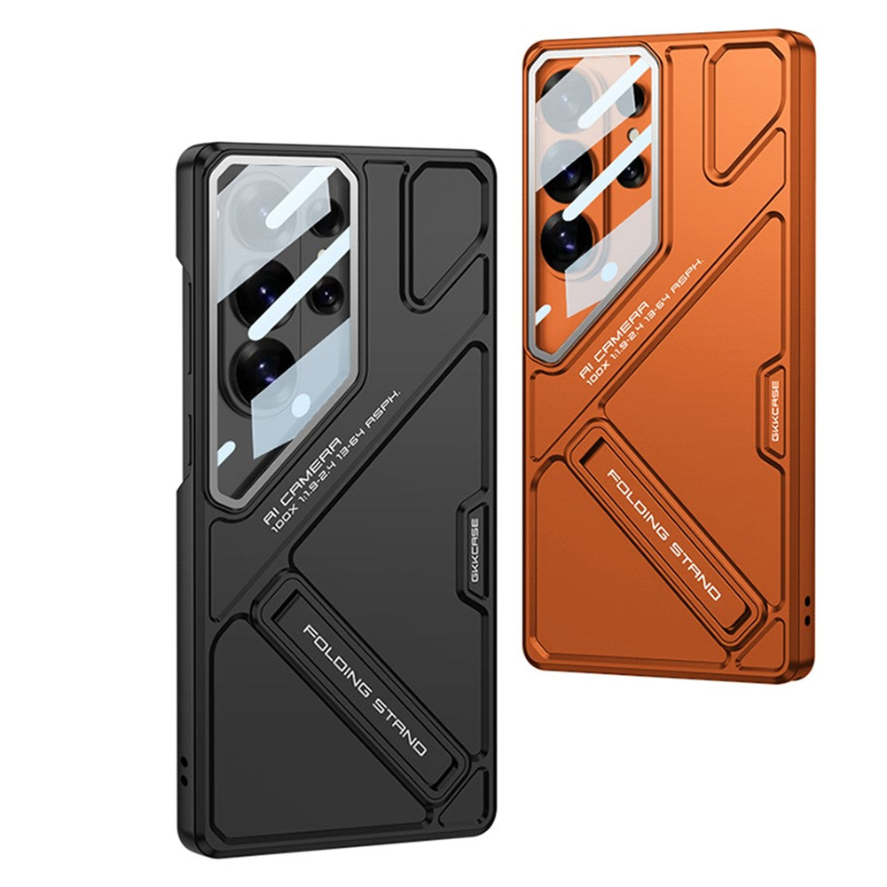 Samsung Galaxy S26 Ultra 5G GKK Mech Style Ultra-thin Folding PC Case with Camera Glass Protection Mobile Case by CoverMeUp - Style 11