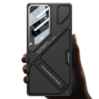 Samsung Galaxy S26 Ultra 5G GKK Mech Style Ultra-thin Folding PC Case with Camera Glass Protection Mobile Case by CoverMeUp - Style 5
