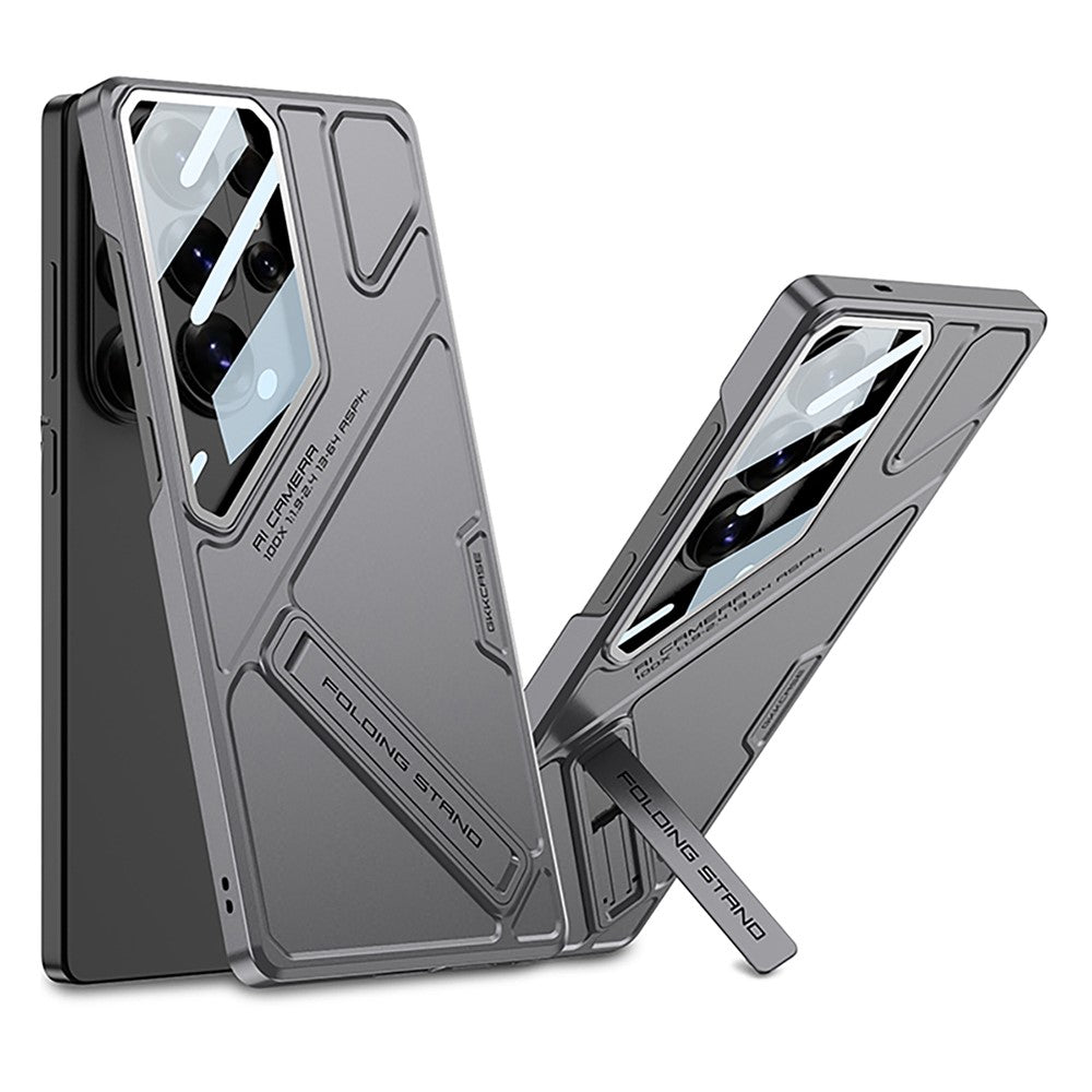 Samsung Galaxy S26 Ultra 5G GKK Mech Style Ultra-thin Folding PC Case with Camera Glass Protection Mobile Case by CoverMeUp - Style 13