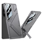 Samsung Galaxy S26 Ultra 5G GKK Mech Style Ultra-thin Folding PC Case with Camera Glass Protection Mobile Case by CoverMeUp - Style 2