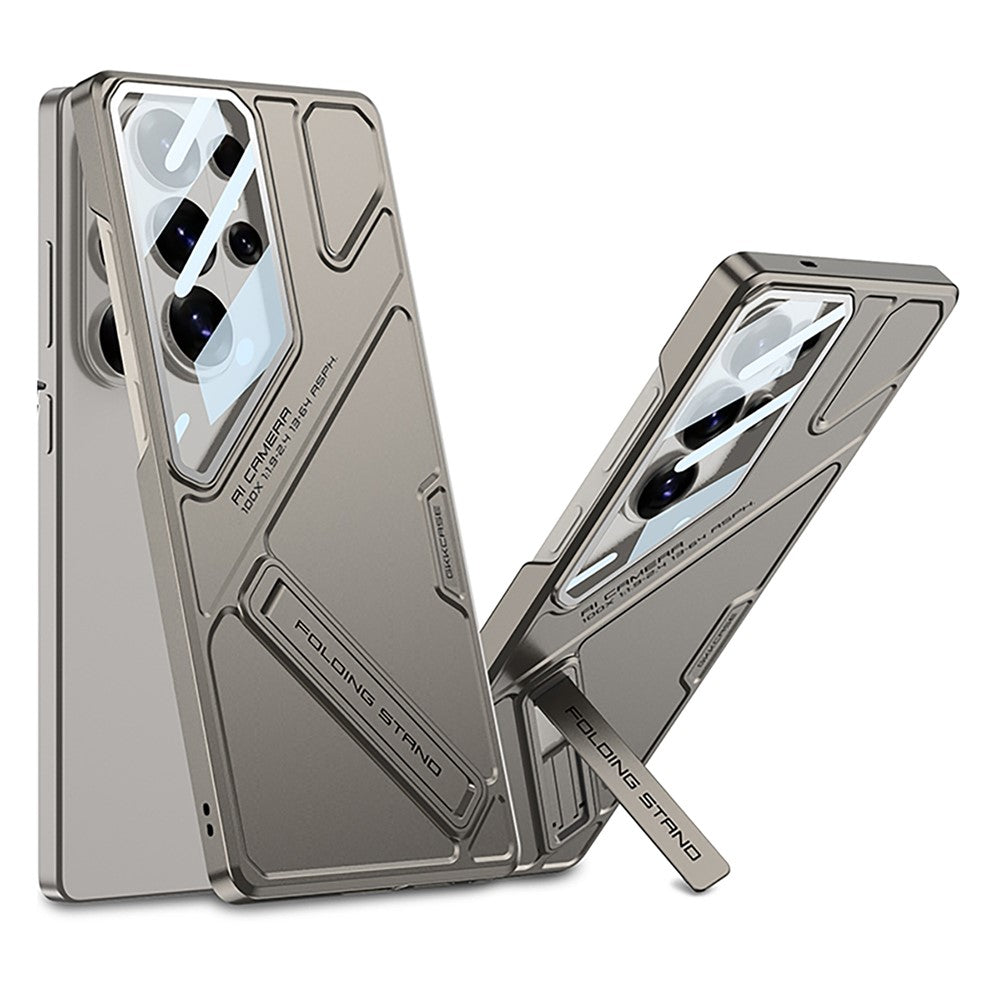 Samsung Galaxy S26 Ultra 5G GKK Mech Style Ultra-thin Folding PC Case with Camera Glass Protection Mobile Case by CoverMeUp - Style 3