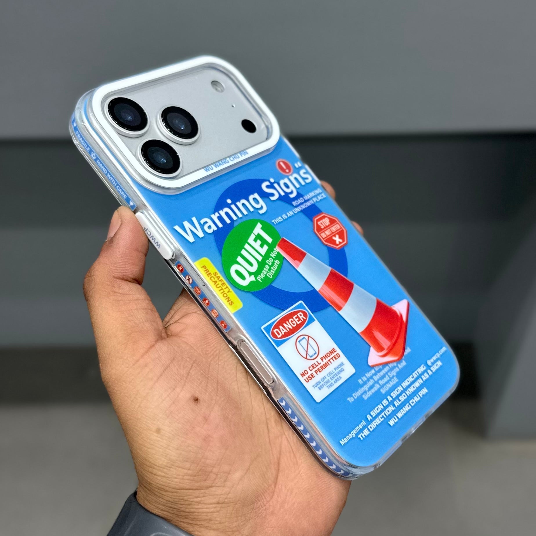 WARNING MAGSAFE CASE - BLUE ( No. 3501 )