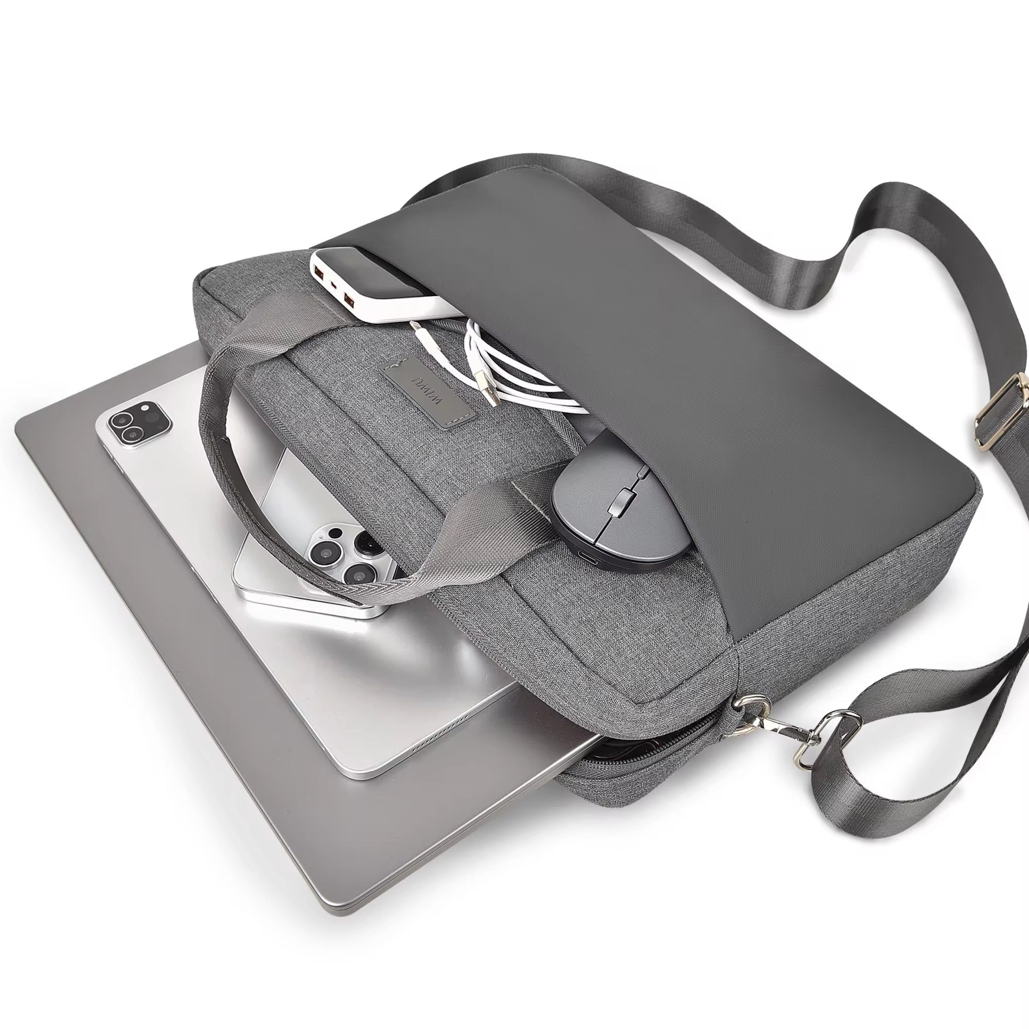 Ash Minimal Laptop Bag Mobile Case by CoverMeUp - Style 2