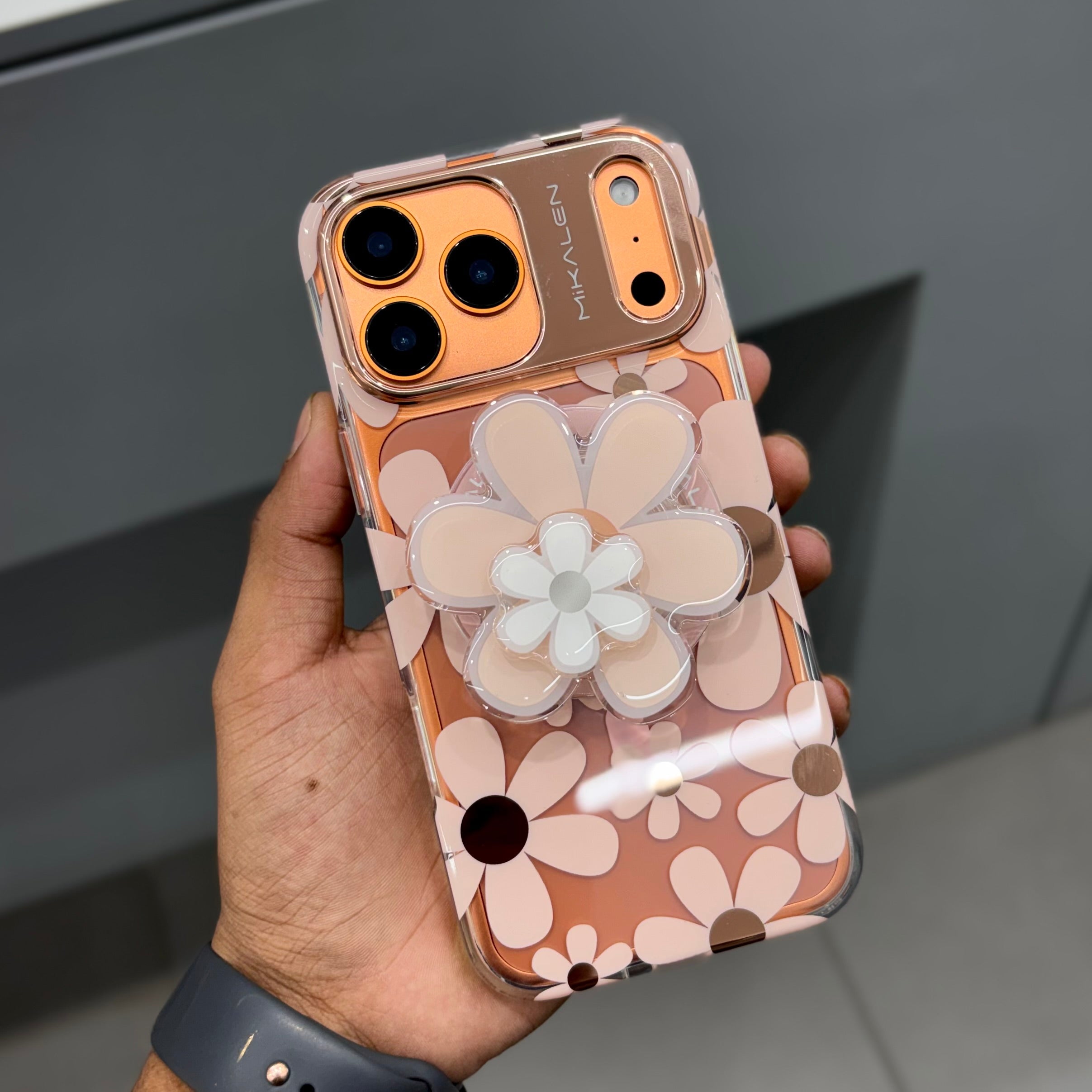 MIKALEN Flower Case with ACC - Copper ( No. 2336 ) Mobile Case by CoverMeUp - Style 3