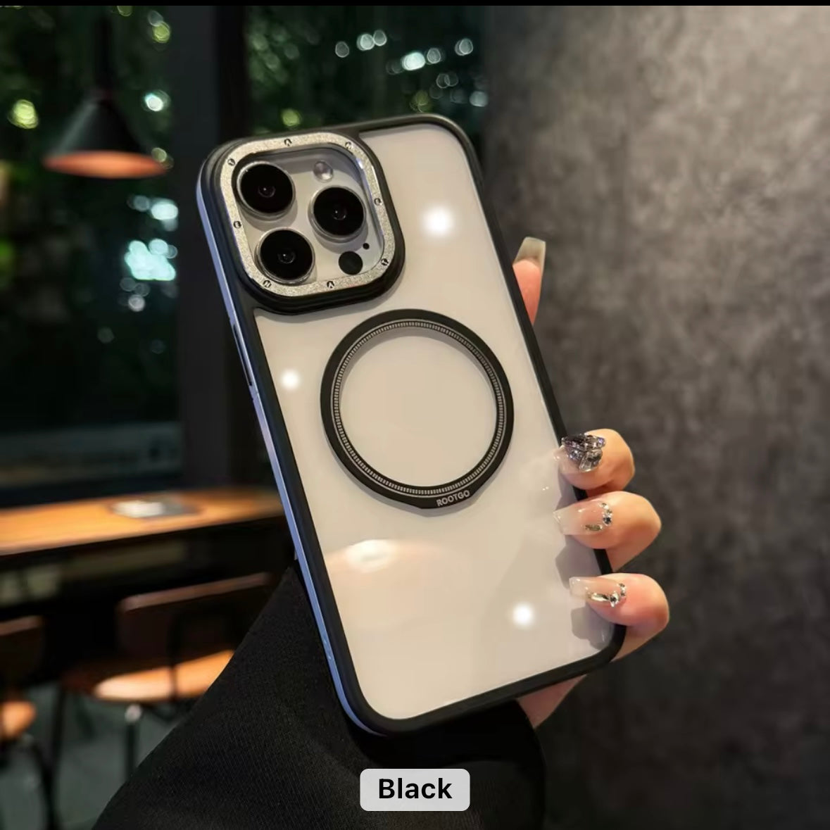 Protective Apple iPhone Back Cover - Transparent MagSafe Hard iPhone Case for 16 Series - Style 5