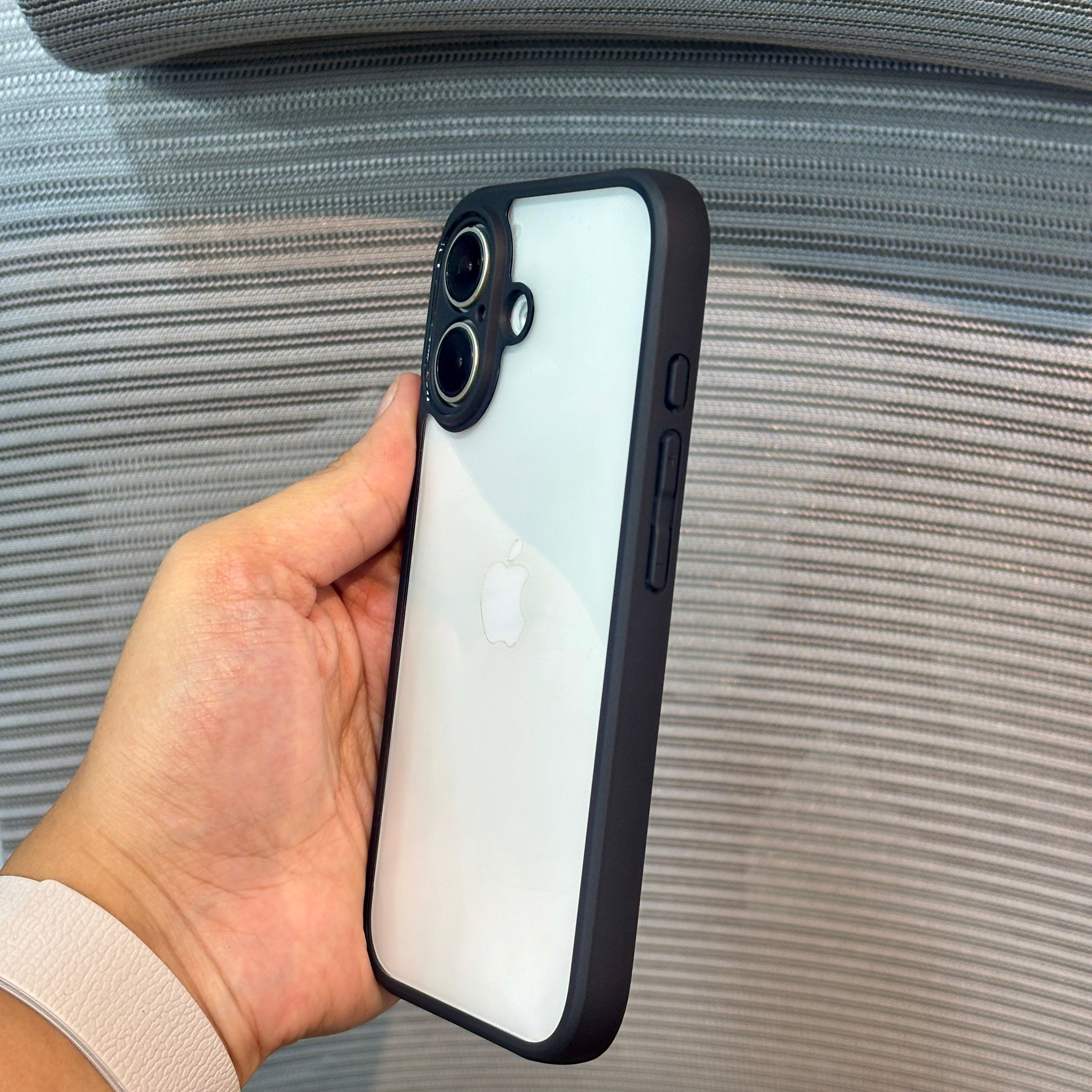 Protective Apple iPhone Back Cover - ClearGuard Black Border iPhone Case - Style 4