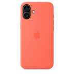 Protective Apple iPhone Back Cover - Logo Silicon Case for iPhone 16 Plus (Tangerine) - Style 5